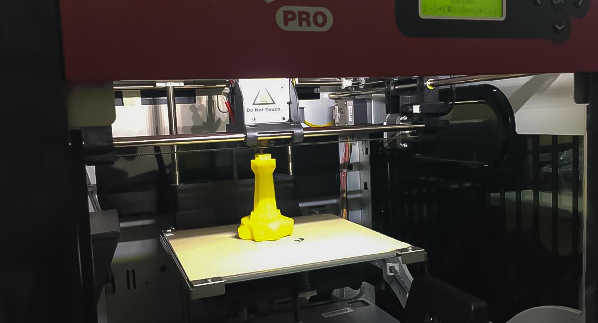 3Dプリンタ稼働中