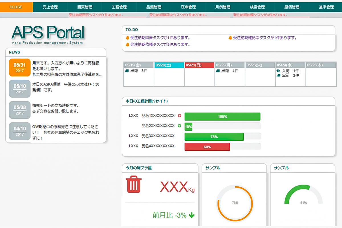 社内製生産管理システム