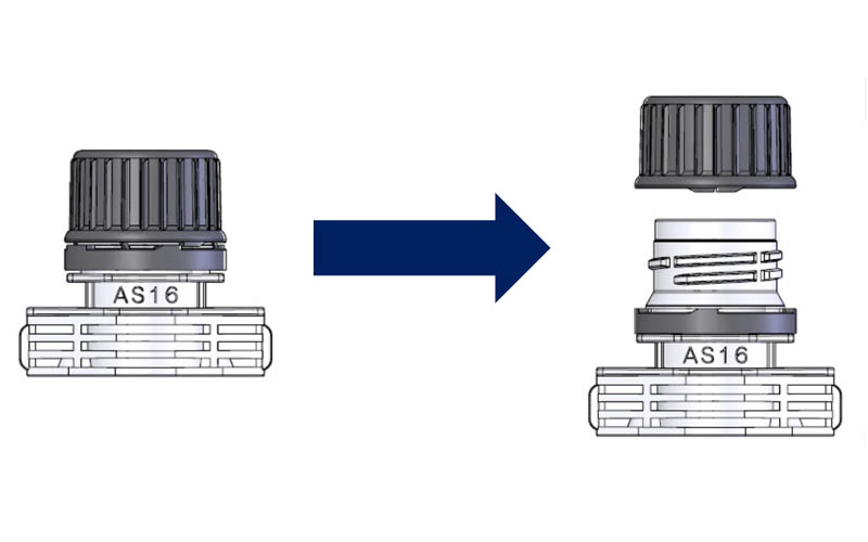 スクリューキャップ開栓時