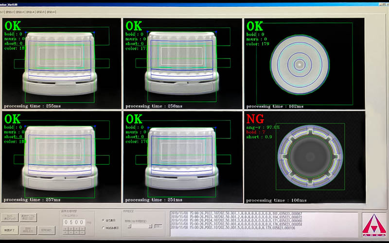 様々な方向からのカメラ検査