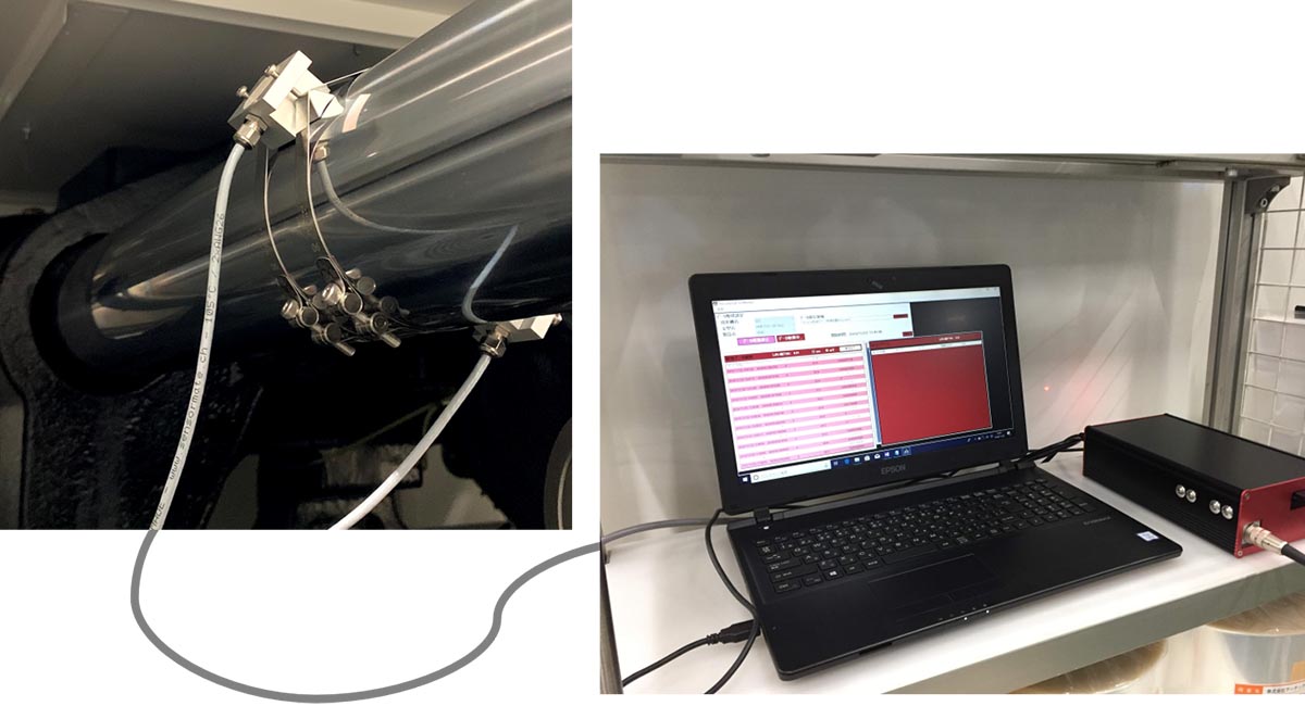 ひずみセンサーとPCの接続