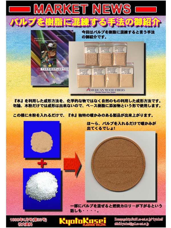 パルプを樹脂に混錬する手法の紹介