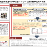 射出成型機型締め装置の予防保全につながる異常検知技術の開発