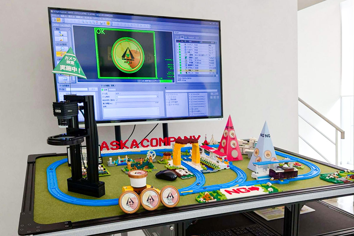 カメラ検査のデータ解析をプラレールにて表現